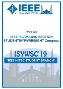 Congratulating IEEE HITEC Student Branch for Hosting ISYWSC’19